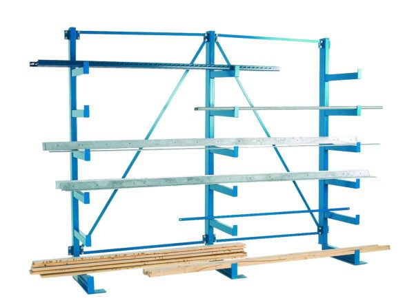 Single Sided Cantilever Racking with Parallel Arms