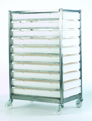 Stainless Steel Mobile Tray Rack