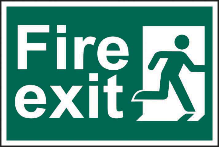 Spectrum Industrial - Fire Exit Man Running Safety Sign - Self Adhesive ...