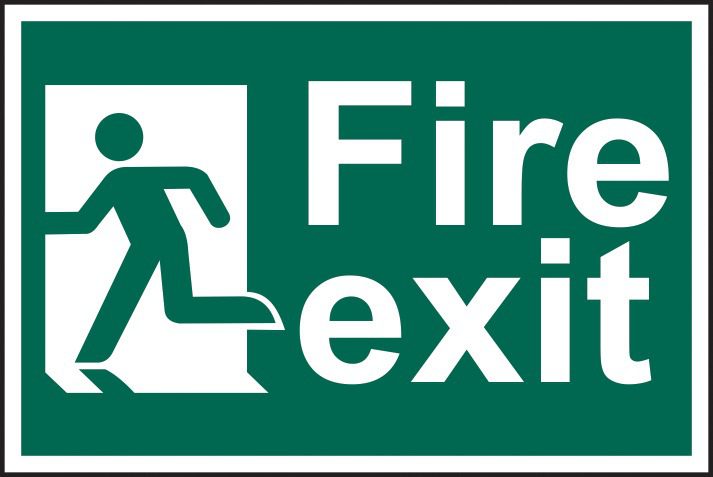 Spectrum Industrial - Fire Exit Man Running Safety Sign - Self Adhesive ...