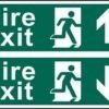 Fire Exit Man Running and Direction Arrow Safety Signs