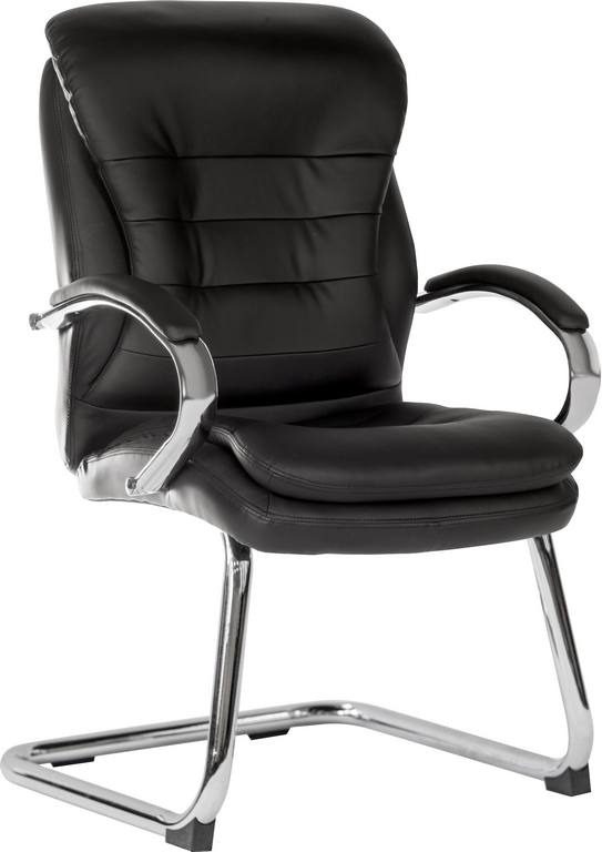 Visitor Leather Faced Cantilever Chair