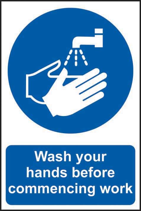 Spectrum Industrial - Wash Your Hands Before Commencing Work Sign ...