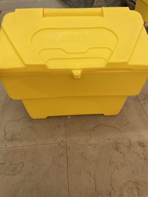 115 Litre Grit Bins - Stackable in Yellow or Forest Green and Extra Salt Option 4 x 25kg