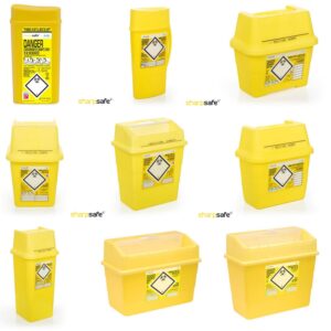 Yellow Sharps Disposal Bin