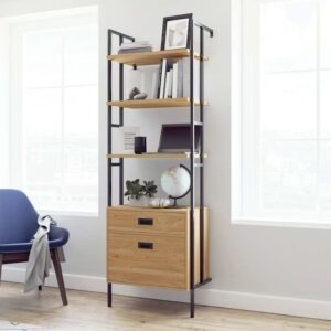 4 Shelf Bookcase with Drawers 