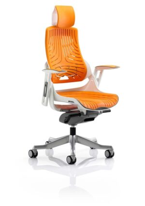 Zure Executive Chair with Elastomer Gel Orange or Grey
