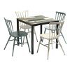 ZAP Extrema Driftwood and Spin Outdoor Dining Set - 4 Seater with Square Table