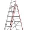 Red Line 3 Part Combination Ladders