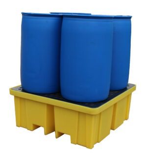 4 Drum Spill Pallet with Extra Capacity