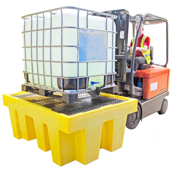 Single IBC Spill Pallet With Removable Deck