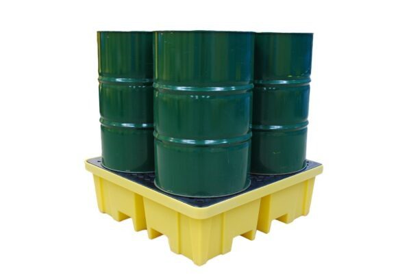 4 Drum Spill Pallet With 4-Way Forklift Entry