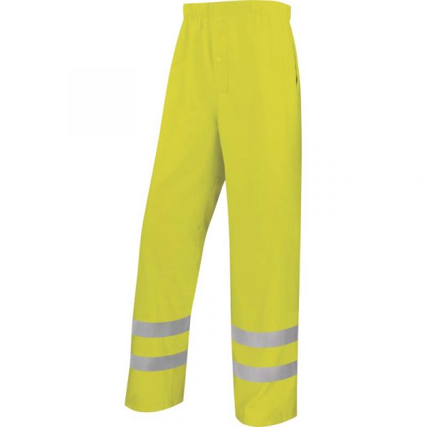 Delta Plus Outside PU Coated Polyester High Visibility Rain Trousers