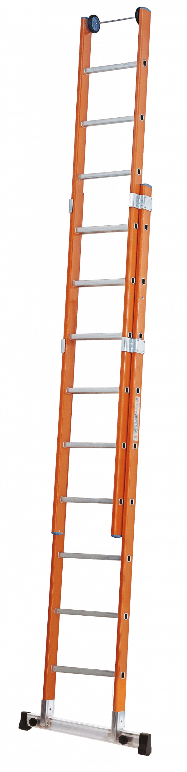 Double Extension Ladder with Retractable Stabiliser Bar