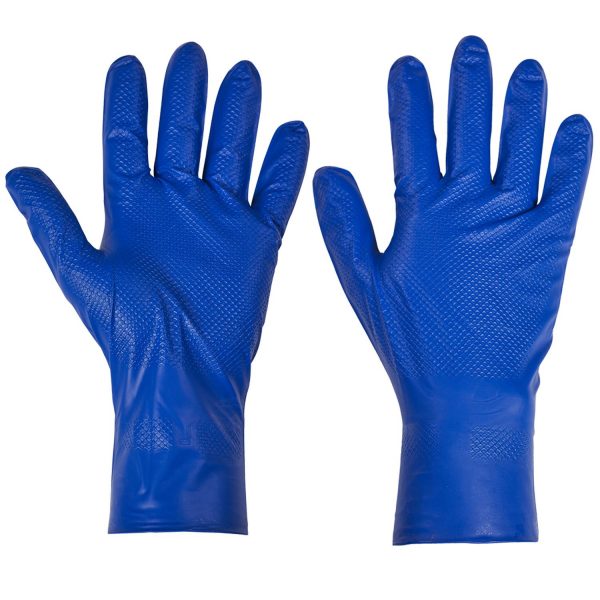 Blue Fish Scale Nitrile Disposable Glove