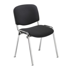 TC Office CH0503 Fabric Club Stacking Chair with Chrome Legs