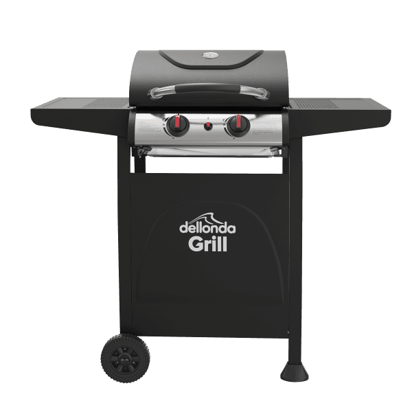 2 Burner Gas BBQ Grill with Ignition & Thermometer