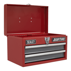 2 Drawer Portable Toolbox with Ball-Bearing Slides