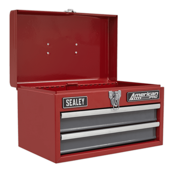 2 Drawer Portable Toolbox with Ball-Bearing Slides