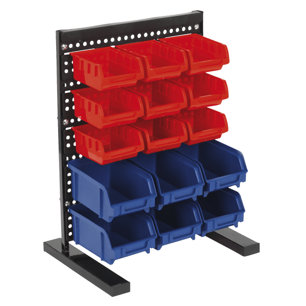 15 Bin Bench Mounting Storage System