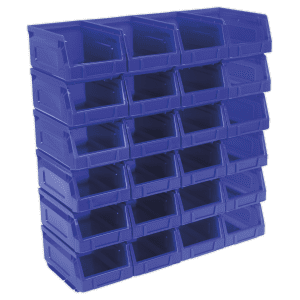 Pack of 24 Plastic Storage Bins