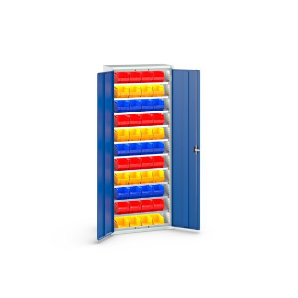 Bott Verso Bin Cupboard with 10 Shelves and 44 Bins, WxDxH: 800x350x2000mm, PN: 16926401