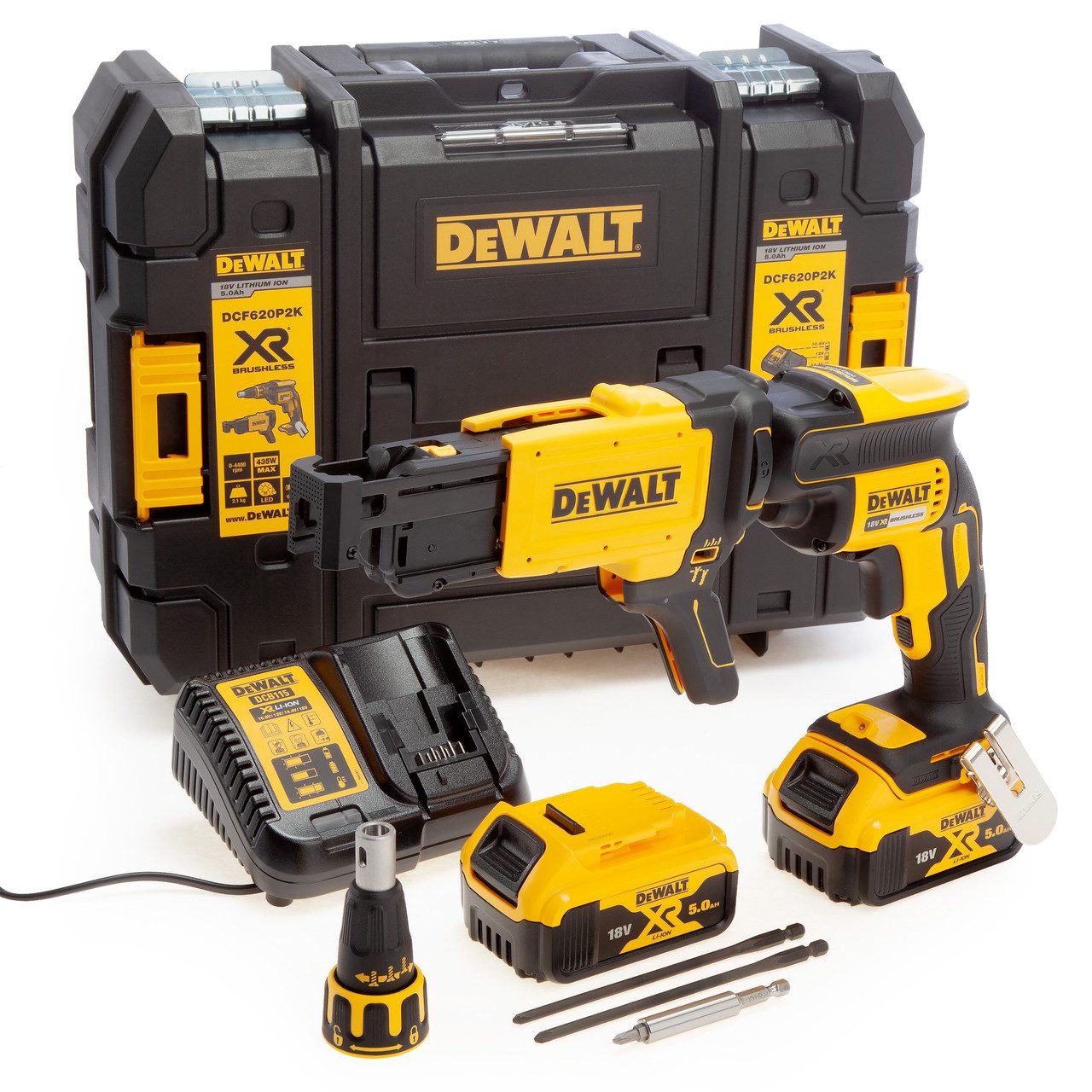 DeWalt DCF620P2K-GB 18V XR Collated Drywall Screwdriver (2 X 5AH ...