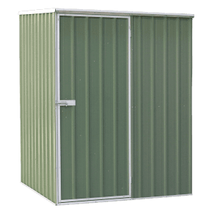 Dellonda Galvanized Steel Garden Storage Shed, 1.5 x 1.5 x 1.9m, Pent Style Roof - Green
