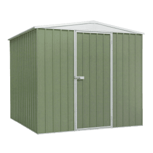 Dellonda Galvanized Steel Garden Storage Shed, 2.3 x 2.3 x 2.2m, Apex Style Roof - Green DG115