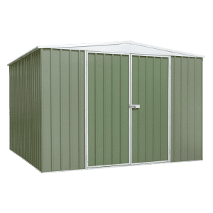 Dellonda Galvanized Steel Garden Storage Shed, 3 x 3 x 2.2m, Apex Style Roof - Green DG116