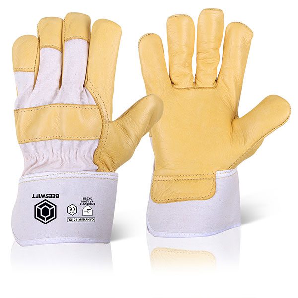 Beeswift Canadian Yellow Hide Rigger Gloves - Box of 10