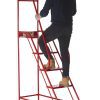 CLIMB-IT® UK DOMED FEET STEPS - AADRD 2-5 Tread Red Steps